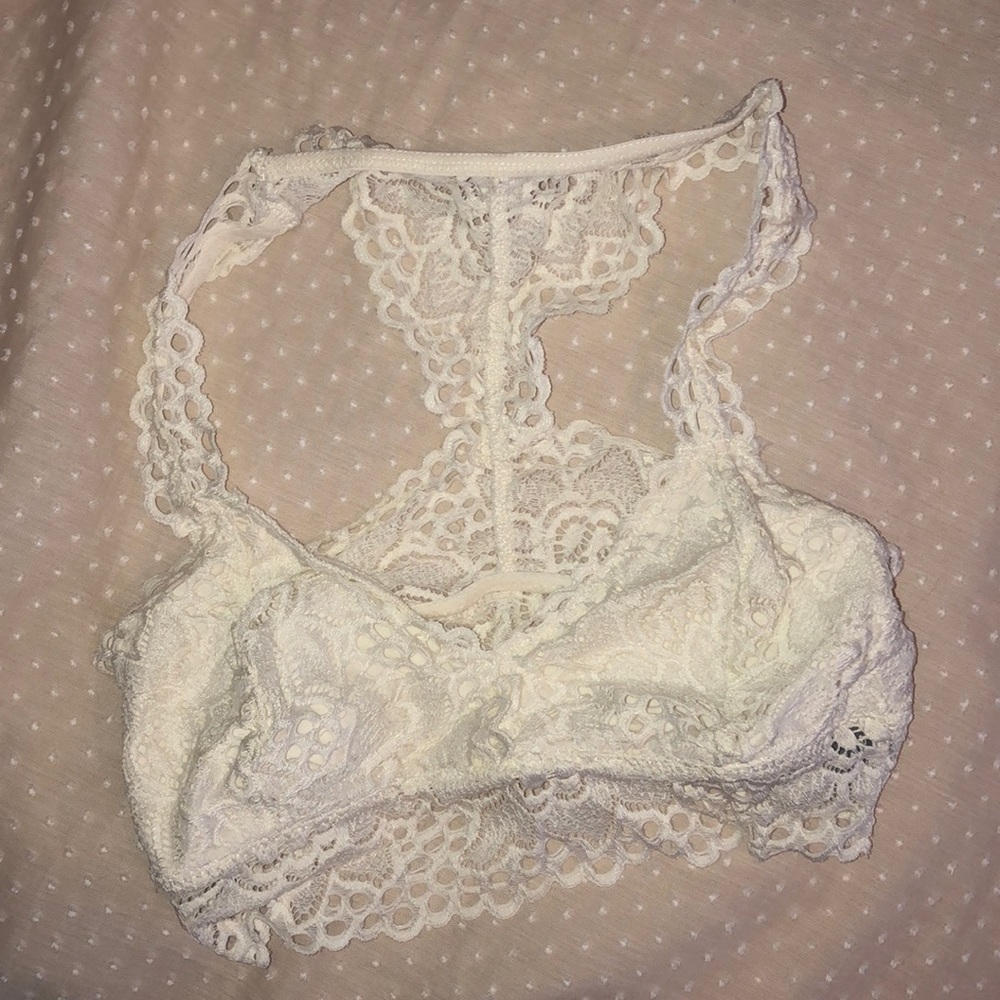 White lace bralette